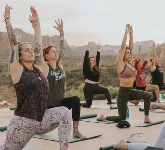 Yoga with a canyon view