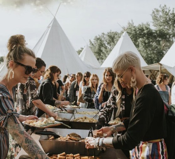 Farm to table food at the retreat