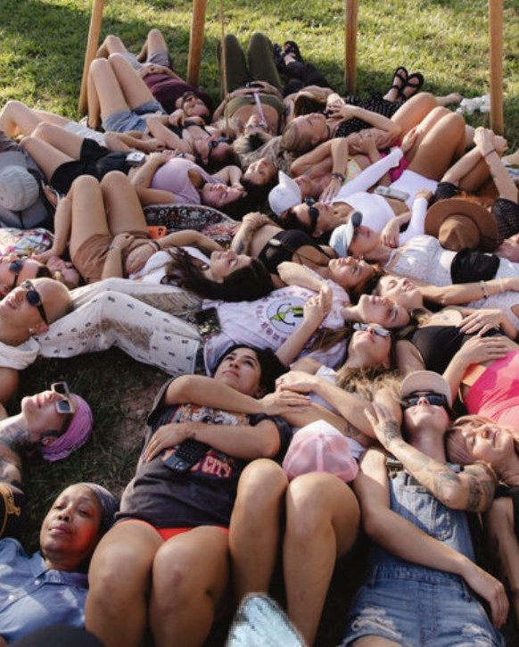 Lying in the grass together