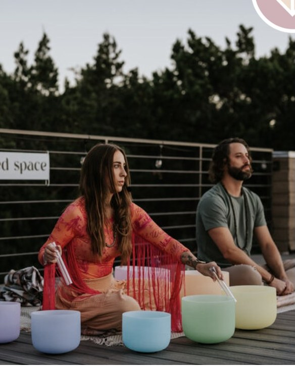 Sound healing at sunset