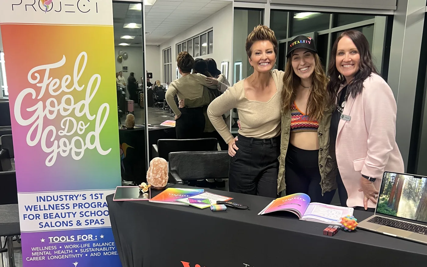 The Vitality Project table at a school open house