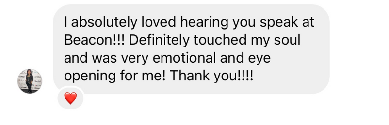 Audience message to Elizabeth Faye