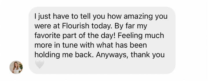 Audience message to Elizabeth Faye