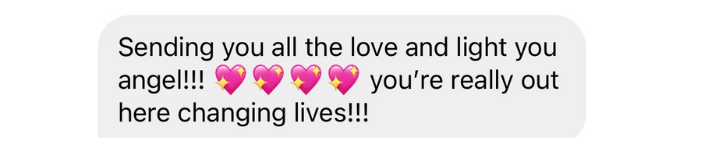 Audience message to Elizabeth Faye