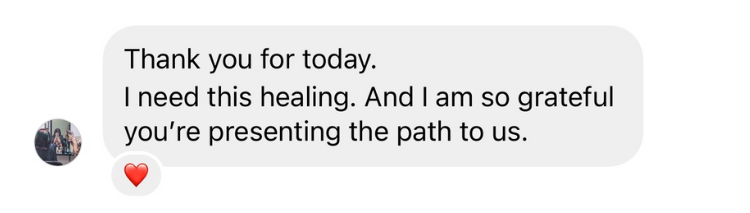 Audience message to Elizabeth Faye